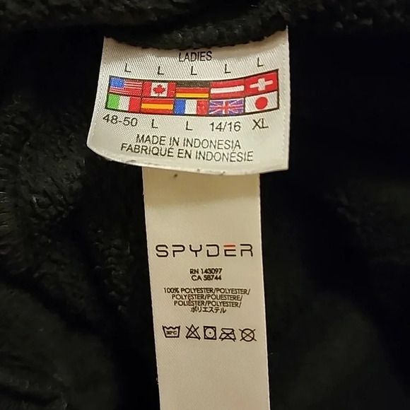 Spyder Women's Full Zip Hooded Fleece Jacket- Size Large- NWOT- never worn🖤 - Picture 8 of 8